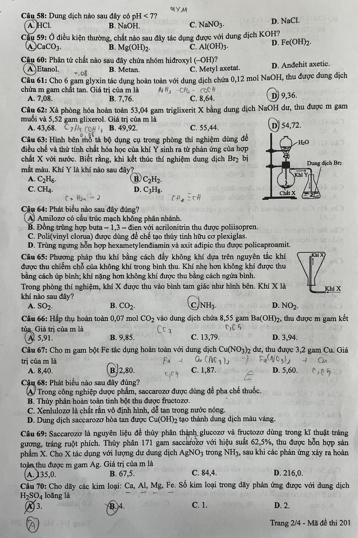 Thi tốt nghiệp THPT: Chi tiết đề thi tổ hợp, xem gợi ý giải đề- Ảnh 6.