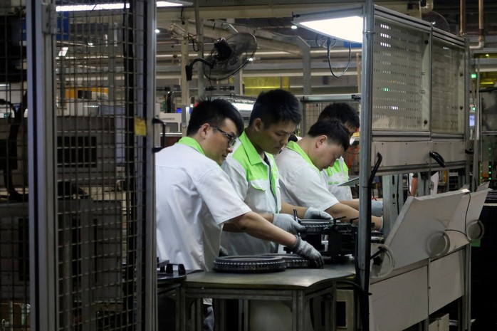 Một nhà máy phụ tùng ô tô ở TP Nam Kinh, tỉnh Giang Tô - Trung Quốc Ảnh: REUTERS Một nhà máy phụ tùng ô tô ở TP Nam Kinh, tỉnh Giang Tô - Trung Quốc Ảnh: REUTERS