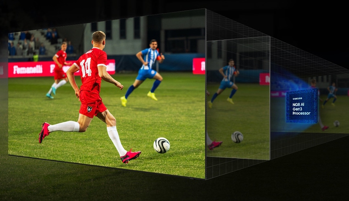 Chip AI trên các dòng TV 2024 có thể phát hiện và làm rõ nét trái bóng trong mọi tình huống trên sân Chip AI trên các dòng TV 2024 có thể phát hiện và làm rõ nét trái bóng trong mọi tình huống trên sân