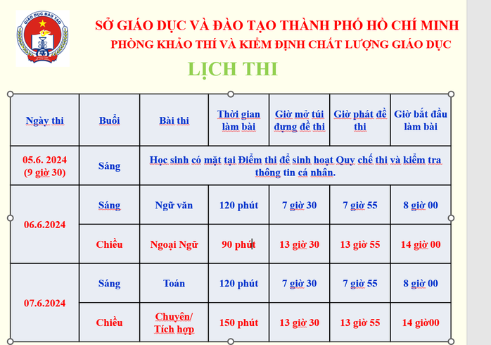 Thi lớp 10 tại TP HCM: 6 thí sinh bị tai nạn thi ở phòng riêng- Ảnh 1. Thi lớp 10 tại TP HCM: 6 thí sinh bị tai nạn thi ở phòng riêng- Ảnh 1.