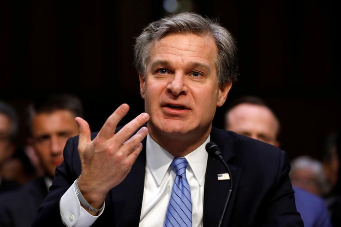 Giám đốc FBI Christopher Wray. Ảnh: Reuters