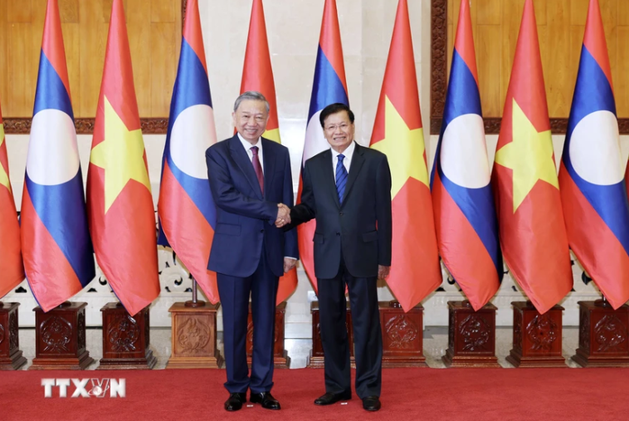 Tổng Bí thư, Chủ tịch nước Lào đón, hội đàm với Chủ tịch nước Tô Lâm- Ảnh 9. Tổng Bí thư, Chủ tịch nước Lào đón, hội đàm với Chủ tịch nước Tô Lâm- Ảnh 9.