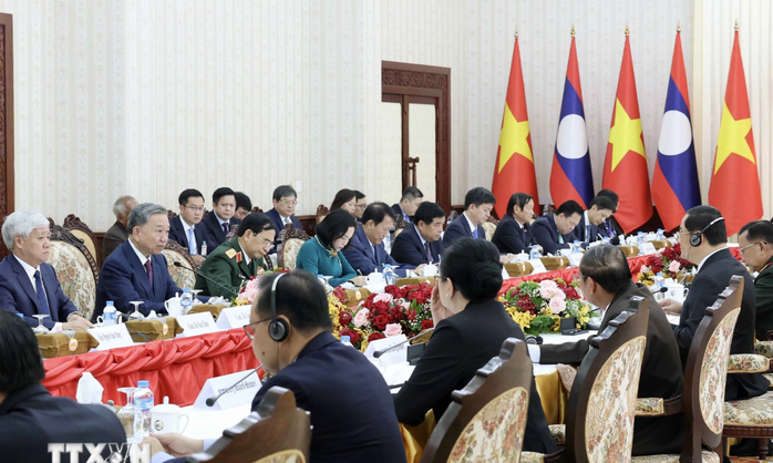Chủ tịch nước Tô Lâm hội kiến Thủ tướng Lào Sonexay Siphandone- Ảnh 4. Chủ tịch nước Tô Lâm hội kiến Thủ tướng Lào Sonexay Siphandone- Ảnh 4.