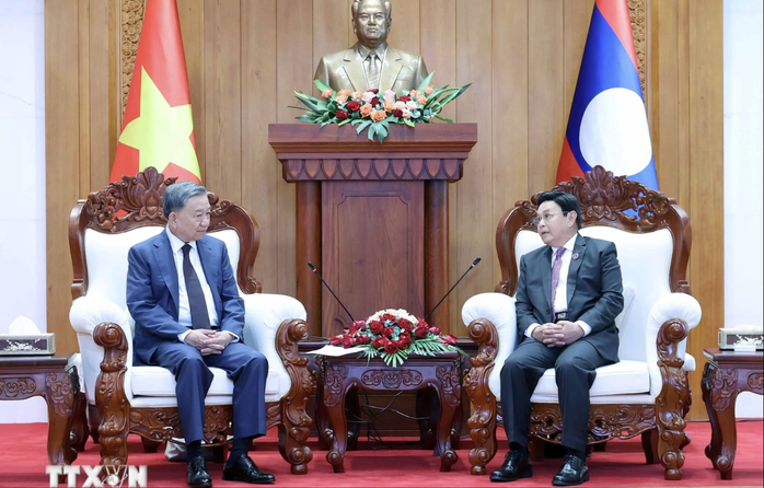 Chủ tịch nước Tô Lâm hội kiến Chủ tịch Quốc hội Lào- Ảnh 4. Chủ tịch nước Tô Lâm hội kiến Chủ tịch Quốc hội Lào- Ảnh 4.
