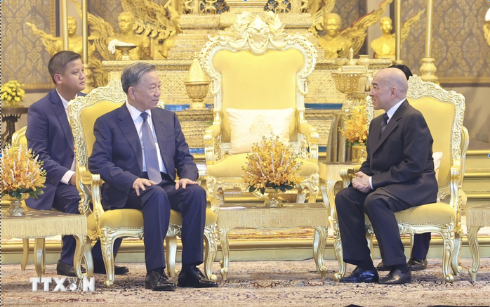 Chủ tịch nước Tô Lâm hội kiến với Quốc vương Norodom Sihamoni- Ảnh 1. Chủ tịch nước Tô Lâm hội kiến với Quốc vương Norodom Sihamoni- Ảnh 1.