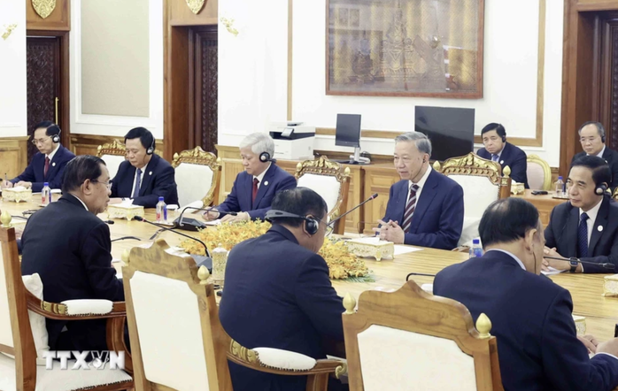 Chủ tịch nước Tô Lâm hội đàm với Chủ tịch CPP Hun Sen- Ảnh 5. Chủ tịch nước Tô Lâm hội đàm với Chủ tịch CPP Hun Sen- Ảnh 5.