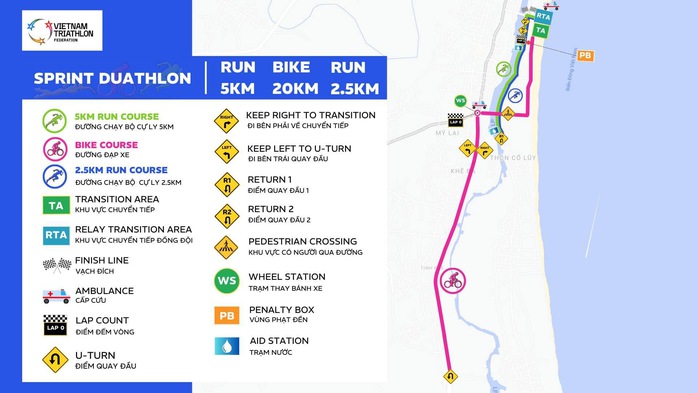 Đường đua nội dung Duathlon Mixed Relay Đường đua nội dung Duathlon Mixed Relay