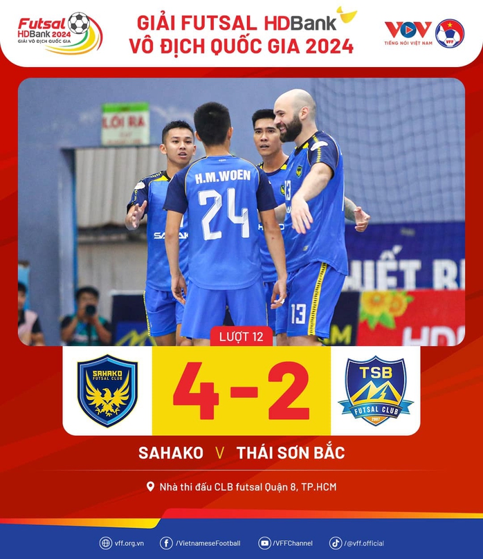 Giải futsal VĐQG: Thái Sơn Bắc bị Sahako cản đường tranh chức vô địch- Ảnh 1.