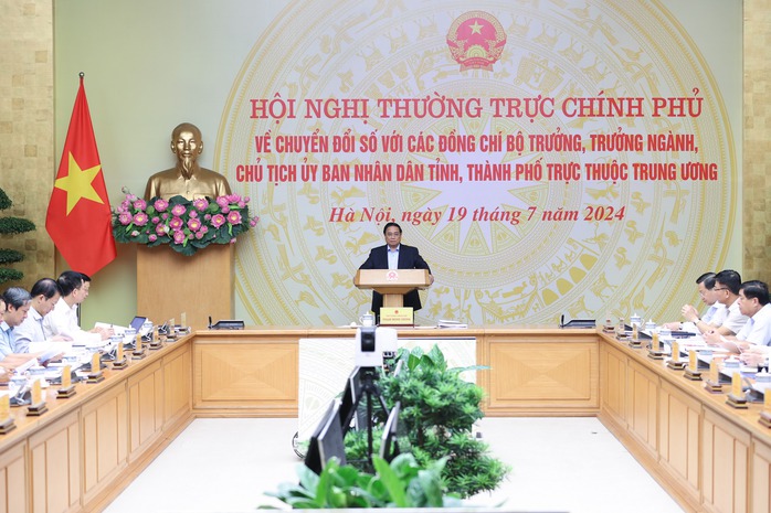 Thủ tướng Chính phủ chỉ đạo chuyển đổi số phải nói thật, làm thật, để người dân, doanh nghiệp được thụ hưởng thậtẢnh: Nhật Bắc Thủ tướng Chính phủ chỉ đạo chuyển đổi số phải nói thật, làm thật, để người dân, doanh nghiệp được thụ hưởng thậtẢnh: Nhật Bắc