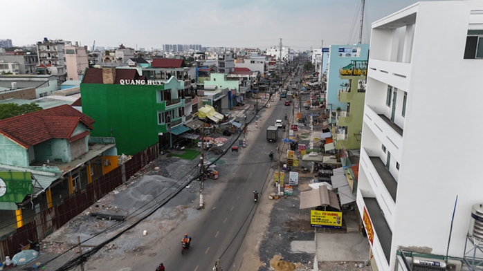 Dự án mở rộng đường Tân Kỳ Tân Quý sắp hoàn thành Dự án mở rộng đường Tân Kỳ Tân Quý sắp hoàn thành
