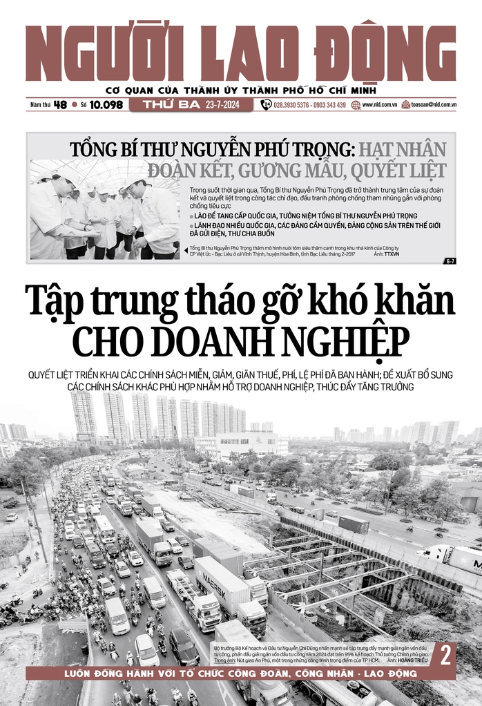 Thông tin đáng chú ý trên báo in Người Lao Động ngày 23-7- Ảnh 1.