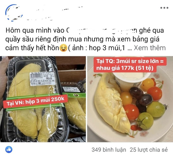 "Hết hồn" với giá 1 múi sầu riêng hơn 200.000 đồng ở siêu thị- Ảnh 1. "Hết hồn" với giá 1 múi sầu riêng hơn 200.000 đồng ở siêu thị- Ảnh 1.