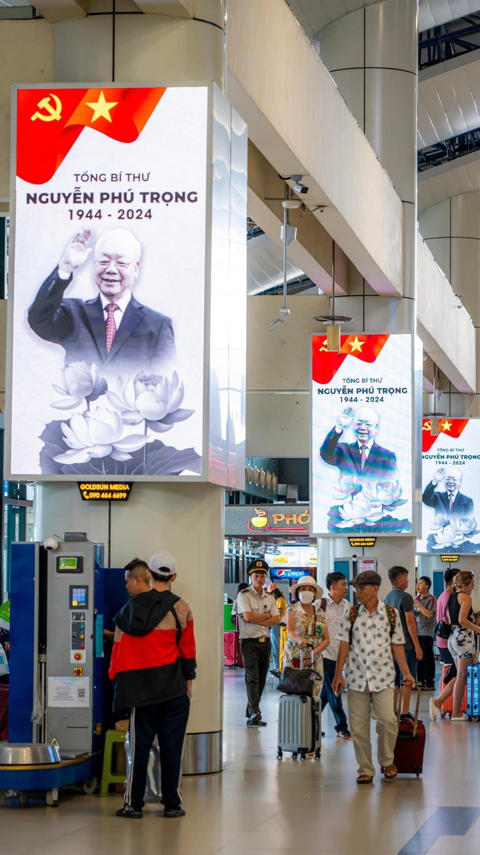 Quốc tang Tổng Bí thư Nguyễn Phú Trọng: Không gian trang nghiêm tại sân bay quốc tế Nội Bài- Ảnh 4.