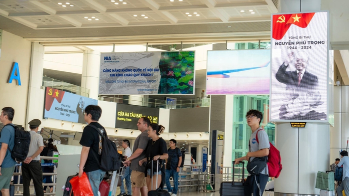 Quốc tang Tổng Bí thư Nguyễn Phú Trọng: Không gian trang nghiêm tại sân bay quốc tế Nội Bài- Ảnh 14.