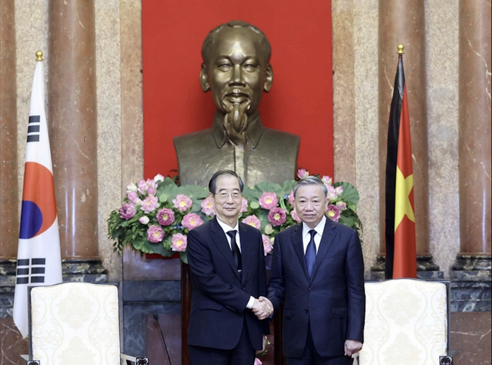 Chủ tịch nước Tô Lâm, Thủ tướng Phạm Minh Chính tiếp Thủ tướng Hàn Quốc- Ảnh 1. Chủ tịch nước Tô Lâm, Thủ tướng Phạm Minh Chính tiếp Thủ tướng Hàn Quốc- Ảnh 1.
