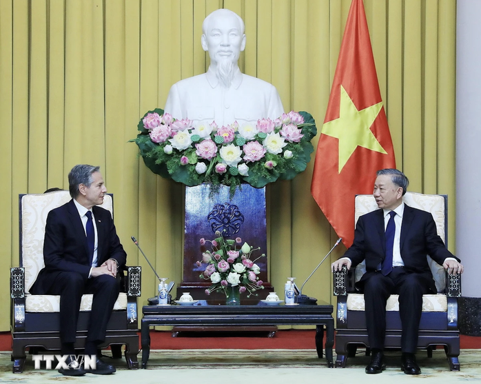 Ngoại trưởng Mỹ Antony Blinken trao Chủ tịch nước Tô Lâm thư chia buồn của Tổng thống Joe Biden- Ảnh 2. Ngoại trưởng Mỹ Antony Blinken trao Chủ tịch nước Tô Lâm thư chia buồn của Tổng thống Joe Biden- Ảnh 2.