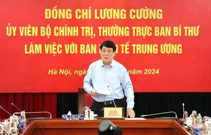 Thường trực Ban Bí thư Lương Cường làm việc với Ban Kinh tế Trung ương- Ảnh 3. Thường trực Ban Bí thư Lương Cường làm việc với Ban Kinh tế Trung ương- Ảnh 3.
