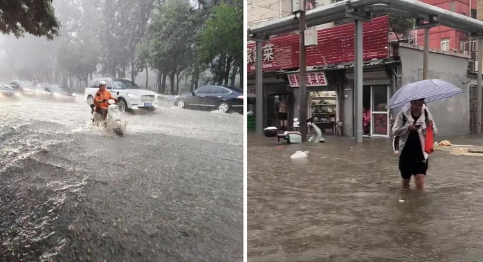 Thủ đô Bắc Kinh – Trung Quốc hứng chịu đợt mưa lớn. Ảnh: 163 Thủ đô Bắc Kinh – Trung Quốc hứng chịu đợt mưa lớn. Ảnh: 163