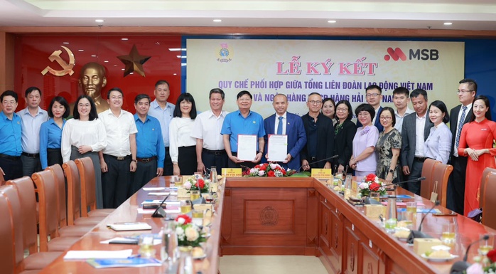 Tổng LĐLĐ Việt Nam và MSB ký quy chế phối hợp nhằm đem lợi ích thiết thực cho đoàn viên- Ảnh 1. Tổng LĐLĐ Việt Nam và MSB ký quy chế phối hợp nhằm đem lợi ích thiết thực cho đoàn viên- Ảnh 1.