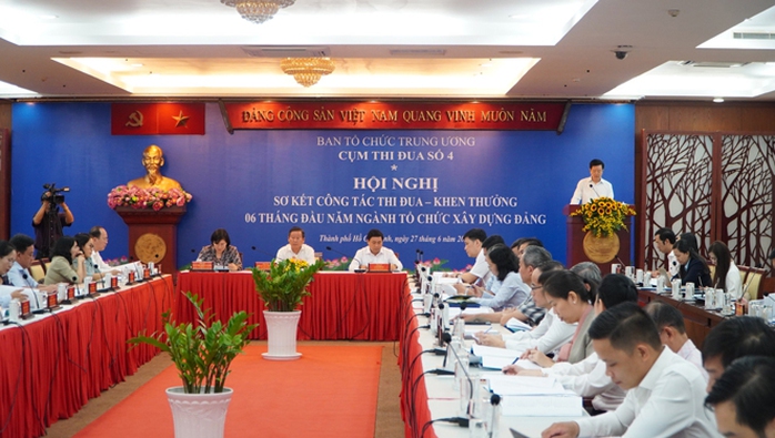 Hội nghị sơ kết công tác thi đua - khen thưởng 6 tháng đầu năm ngành Tổ chức xây dựng Đảng của Cụm Thi đua số 4
