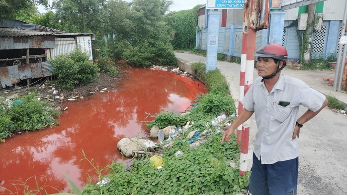 Hé lộ lý do nước sông Nàng Âm đỏ bất thường- Ảnh 1. Hé lộ lý do nước sông Nàng Âm đỏ bất thường- Ảnh 1.