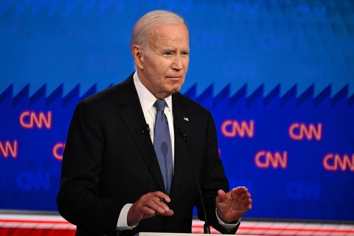 Tổng thống Joe Biden tại buổi tranh luận do CNN tổ chức cuối tháng 6. Ảnh: CNN Tổng thống Joe Biden tại buổi tranh luận do CNN tổ chức cuối tháng 6. Ảnh: CNN
