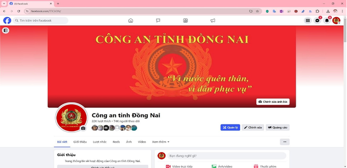 Công an tỉnh Đồng Nai tiếp nhận thông tin tố giác qua Fanpage- Ảnh 1. Công an tỉnh Đồng Nai tiếp nhận thông tin tố giác qua Fanpage- Ảnh 1.