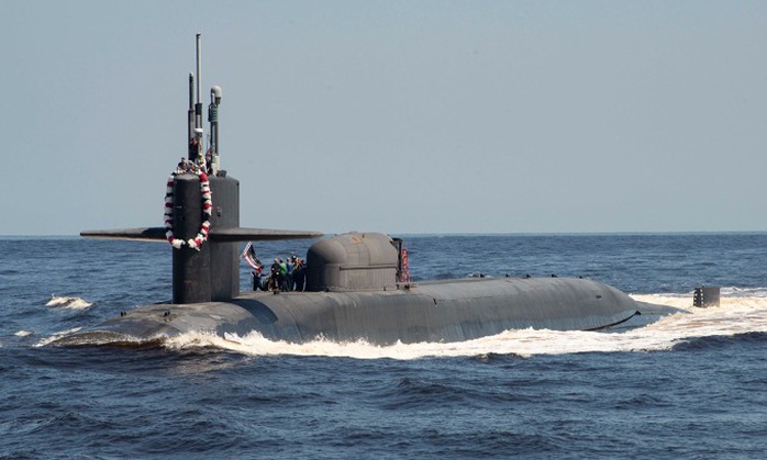Tàu ngầm USS Georgia về căn cứ hải quân Kings Bay ở bang Georgia - Mỹ. Ảnh: US Navy Tàu ngầm USS Georgia về căn cứ hải quân Kings Bay ở bang Georgia - Mỹ. Ảnh: US Navy