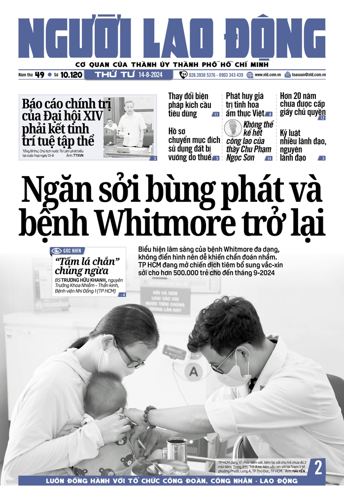 Thông tin đáng chú ý trên báo in Người Lao Động ngày 14-8- Ảnh 1. Thông tin đáng chú ý trên báo in Người Lao Động ngày 14-8- Ảnh 1.