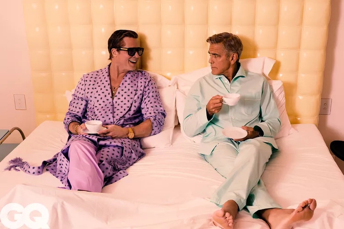 Đôi bạn thân Brad Pitt và George Clooney đọ vẻ điển trai- Ảnh 7. Đôi bạn thân Brad Pitt và George Clooney đọ vẻ điển trai- Ảnh 7.