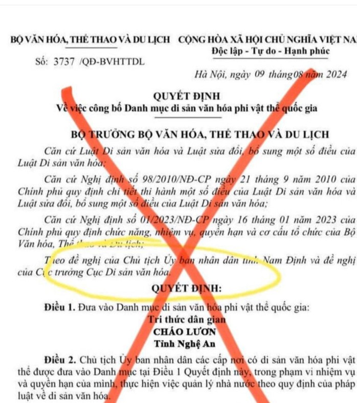 Bộ VH-TT-DL đề nghị xử lý thông tin xuyên tạc về cháo lươn Nghệ An- Ảnh 1.