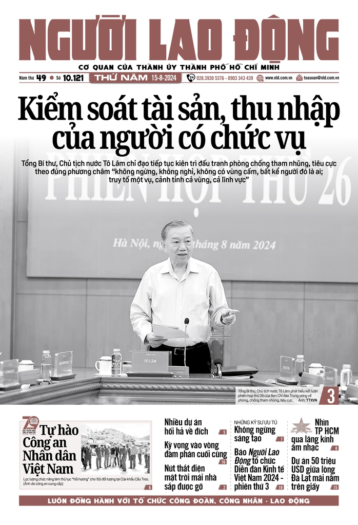 Thông tin đáng chú ý trên báo in Người Lao Động ngày 15-8
- Ảnh 1. Thông tin đáng chú ý trên báo in Người Lao Động ngày 15-8
- Ảnh 1.