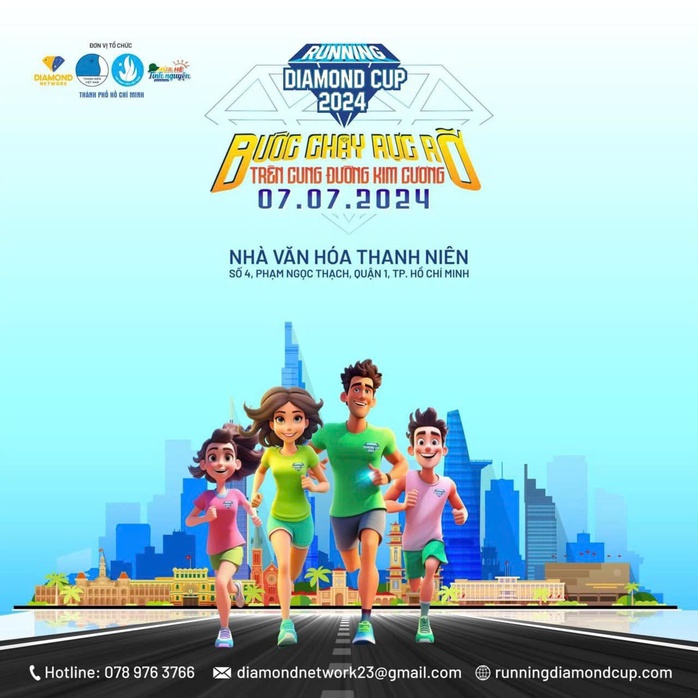 Hội Liên hiệp Thanh niên TP HCM lên tiếng về giải chạy bộ "Running Diamond Cup 2024"- Ảnh 2. Hội Liên hiệp Thanh niên TP HCM lên tiếng về giải chạy bộ "Running Diamond Cup 2024"- Ảnh 2.