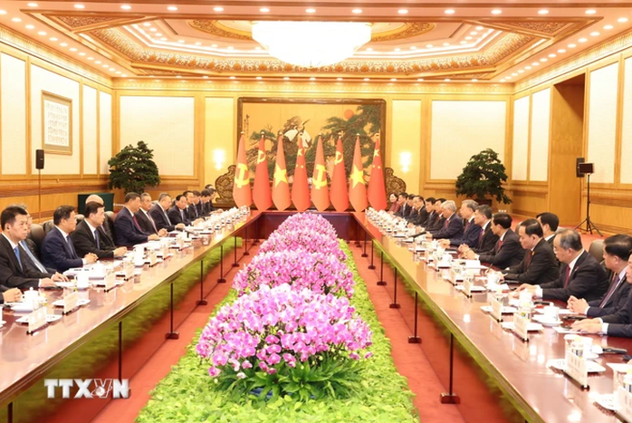 Tổng Bí thư, Chủ tịch nước Tô Lâm hội đàm với Tổng Bí thư, Chủ tịch nước Tập Cận Bình- Ảnh 1. Tổng Bí thư, Chủ tịch nước Tô Lâm hội đàm với Tổng Bí thư, Chủ tịch nước Tập Cận Bình- Ảnh 1.