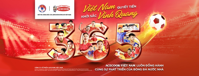Acecook Việt Nam lan tỏa thông điệp “Cùng bóng đá Việt bền chí kiên tâm - Vững vàng tạo kỳ tích”- Ảnh 1. Acecook Việt Nam lan tỏa thông điệp “Cùng bóng đá Việt bền chí kiên tâm - Vững vàng tạo kỳ tích”- Ảnh 1.