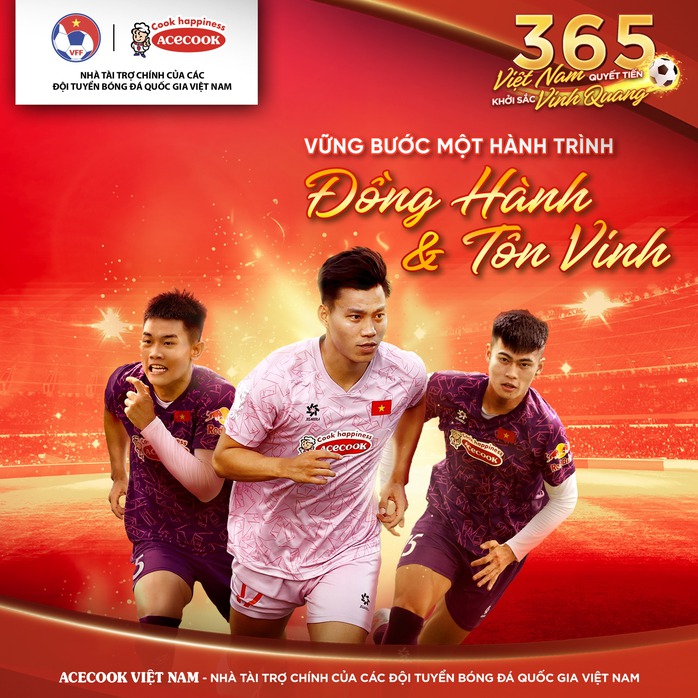 Acecook Việt Nam lan tỏa thông điệp “Cùng bóng đá Việt bền chí kiên tâm - Vững vàng tạo kỳ tích”- Ảnh 3. Acecook Việt Nam lan tỏa thông điệp “Cùng bóng đá Việt bền chí kiên tâm - Vững vàng tạo kỳ tích”- Ảnh 3.