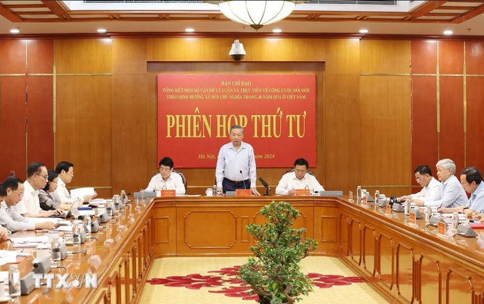 Tổng Bí thư, Chủ tịch nước Tô Lâm chủ trì Phiên họp thứ tư Ban Chỉ đạo Tổng kết 40 năm Đổi mới- Ảnh 1. Tổng Bí thư, Chủ tịch nước Tô Lâm chủ trì Phiên họp thứ tư Ban Chỉ đạo Tổng kết 40 năm Đổi mới- Ảnh 1.