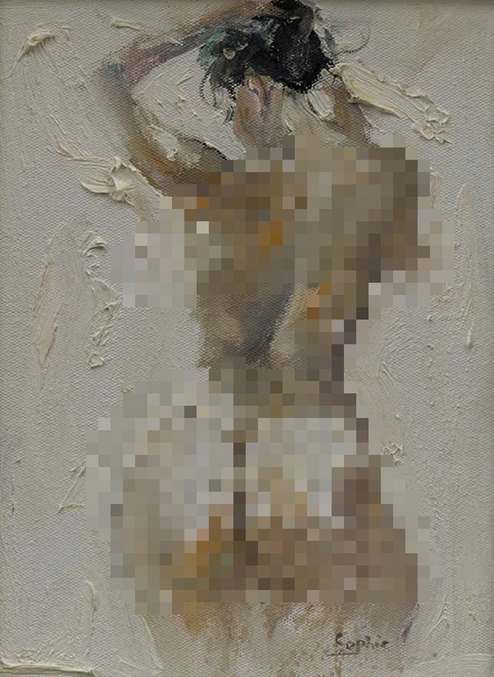 Nữ họa sĩ với tranh nude đầy cảm xúc- Ảnh 4. Nữ họa sĩ với tranh nude đầy cảm xúc- Ảnh 4.
