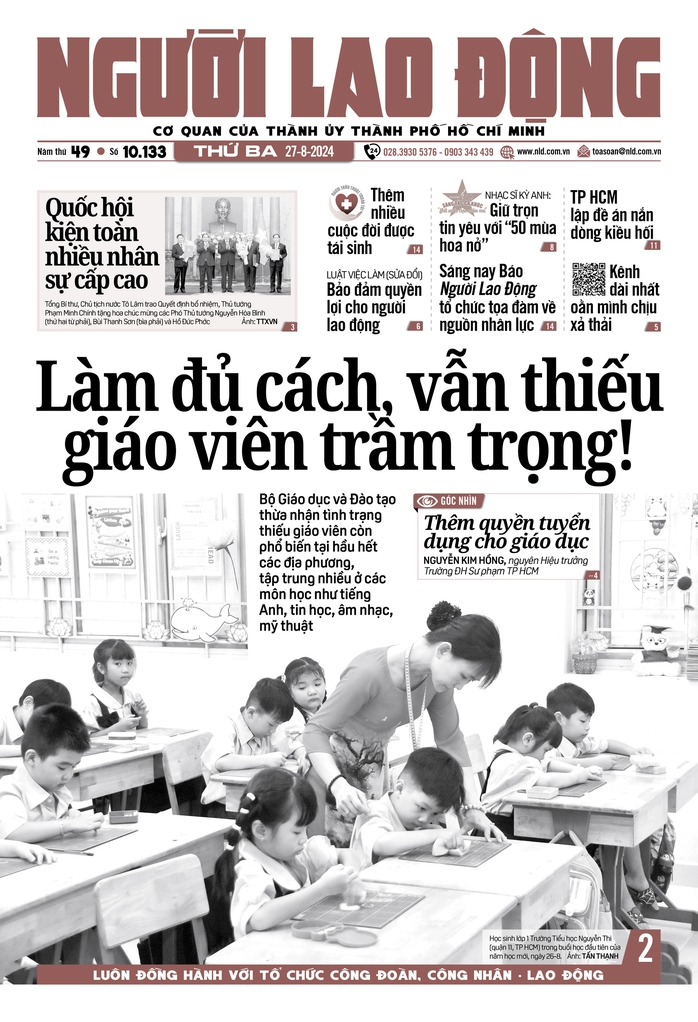 Thông tin đáng chú ý trên báo in Người Lao Động ngày 27-8- Ảnh 1. Thông tin đáng chú ý trên báo in Người Lao Động ngày 27-8- Ảnh 1.