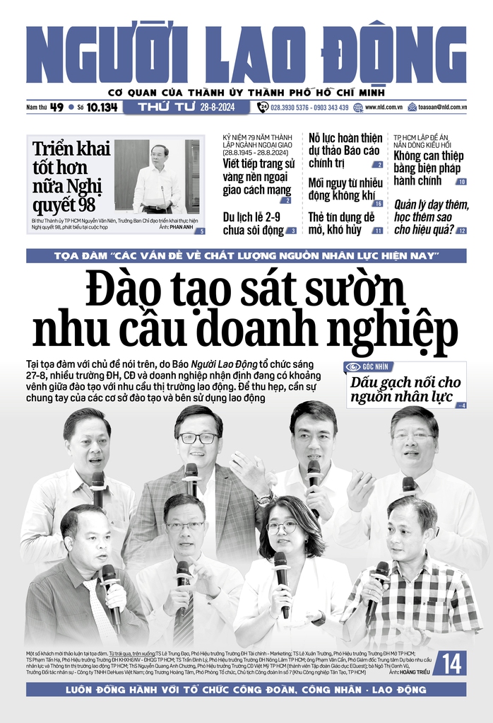 Thông tin đáng chú ý trên báo in Người Lao Động ngày 28-8- Ảnh 1. Thông tin đáng chú ý trên báo in Người Lao Động ngày 28-8- Ảnh 1.