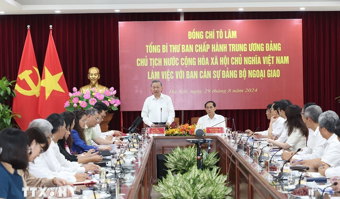 Tổng Bí thư, Chủ tịch nước Tô Lâm làm việc về phát triển ngành ngoại giao- Ảnh 1. Tổng Bí thư, Chủ tịch nước Tô Lâm làm việc về phát triển ngành ngoại giao- Ảnh 1.