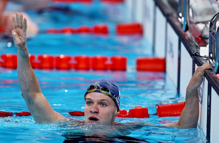 Siêu kình ngư Leon Marchand giành 4 HCV, phá 4 kỷ lục Olympic- Ảnh 2. Siêu kình ngư Leon Marchand giành 4 HCV, phá 4 kỷ lục Olympic- Ảnh 2.