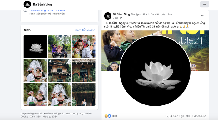 Bà Sểnh Vlog đột ngột qua đời- Ảnh 2. Bà Sểnh Vlog đột ngột qua đời- Ảnh 2.
