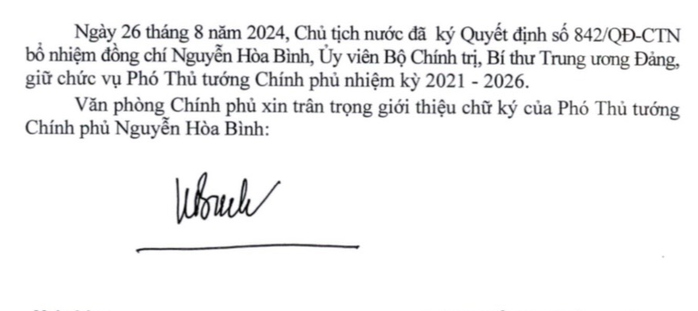 Giới thiệu chữ ký của 3 tân Phó Thủ tướng- Ảnh 1. Giới thiệu chữ ký của 3 tân Phó Thủ tướng- Ảnh 1.