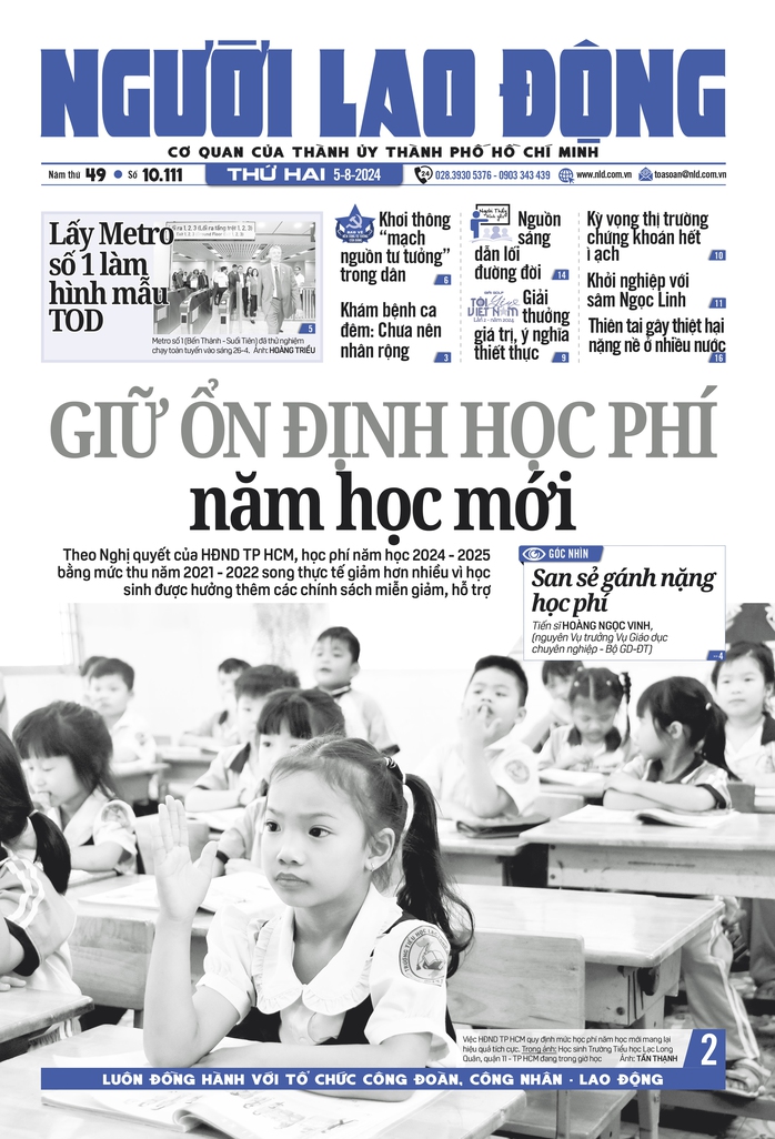 Thông tin đáng chú ý trên báo in Người Lao Động ngày 5-8- Ảnh 1. Thông tin đáng chú ý trên báo in Người Lao Động ngày 5-8- Ảnh 1.