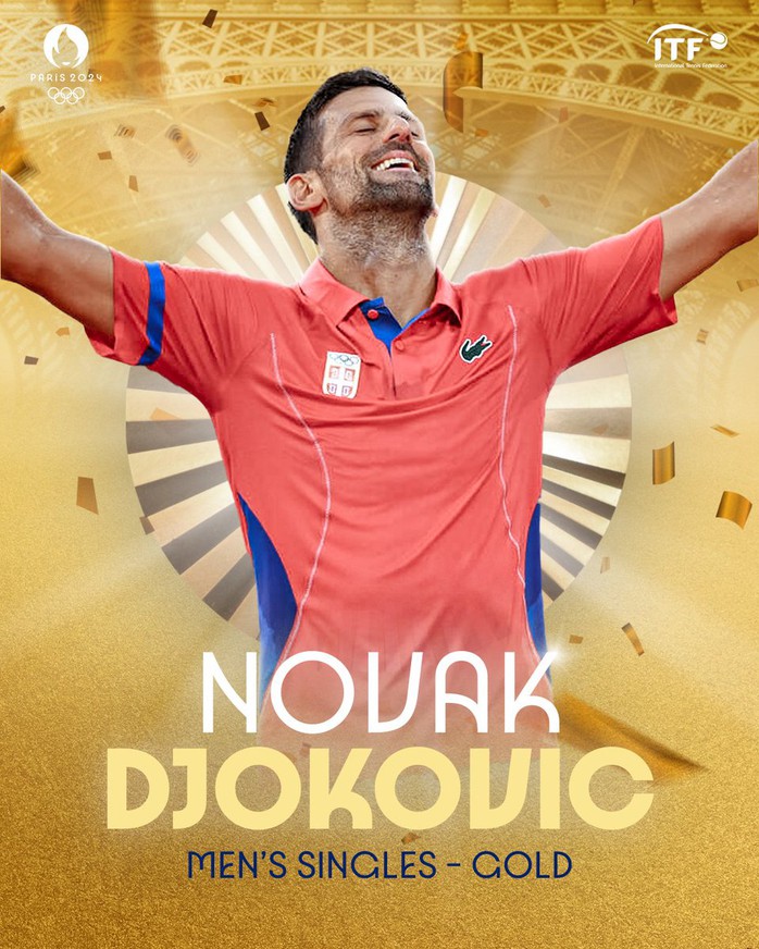 Olympic 2024: Thắng Alcaraz, Djokovic giải cơn khát vàng sau 20 năm- Ảnh 6. Olympic 2024: Thắng Alcaraz, Djokovic giải cơn khát vàng sau 20 năm- Ảnh 6.