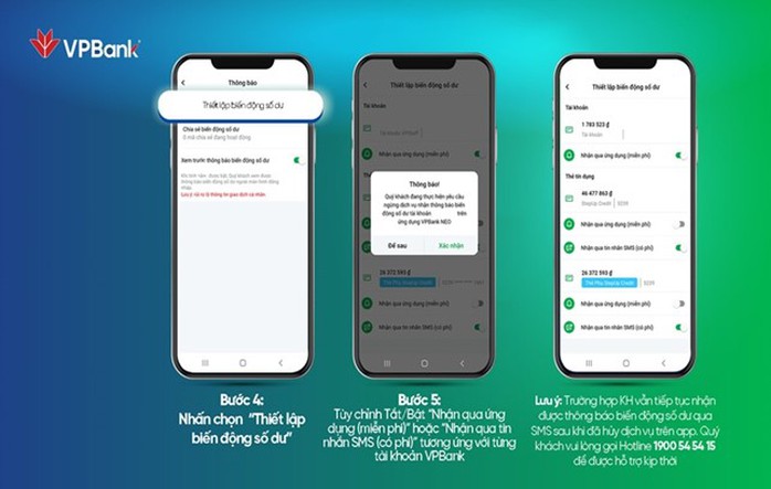 VPBank điều chỉnh phí SMS banking, khuyến khích khách hàng nhận thông báo biến động số dư miễn phí- Ảnh 2. VPBank điều chỉnh phí SMS banking, khuyến khích khách hàng nhận thông báo biến động số dư miễn phí- Ảnh 2.