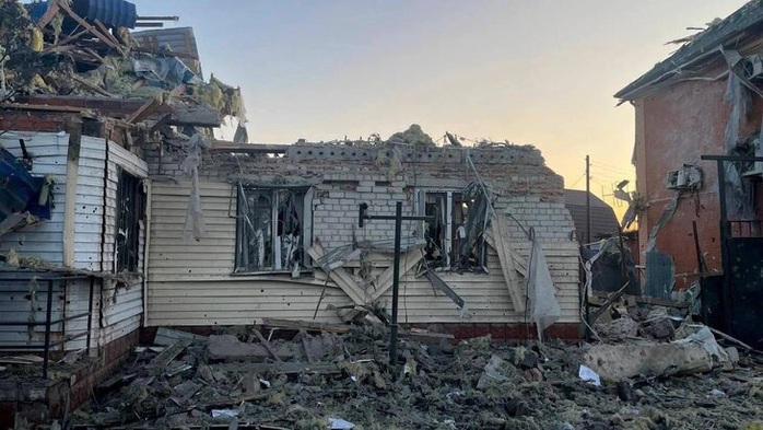 Hiện trường vụ tấn công nhằm vào vùng Kursk, giáp biên giới Nga - Ukraine ngày 6-8. Ảnh: Moscow 24 Hiện trường vụ tấn công nhằm vào vùng Kursk, giáp biên giới Nga - Ukraine ngày 6-8. Ảnh: Moscow 24