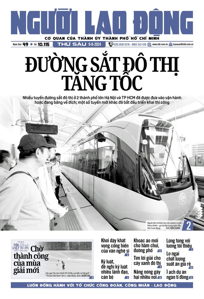 Thông tin đáng chú ý trên báo in Người Lao Động ngày 9-8- Ảnh 1. Thông tin đáng chú ý trên báo in Người Lao Động ngày 9-8- Ảnh 1.