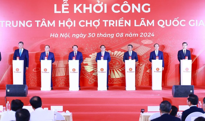 Thủ tướng Phạm Minh Chính dự Lễ khởi công Trung tâm Hội chợ triển lãm quốc gia sáng 30-8, tại huyện Đông Anh, TP Hà Nội. Ảnh: TTXVN Thủ tướng Phạm Minh Chính dự Lễ khởi công Trung tâm Hội chợ triển lãm quốc gia sáng 30-8, tại huyện Đông Anh, TP Hà Nội. Ảnh: TTXVN